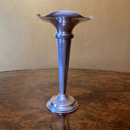Vintage Eauford Silver Plated Flute Vase 