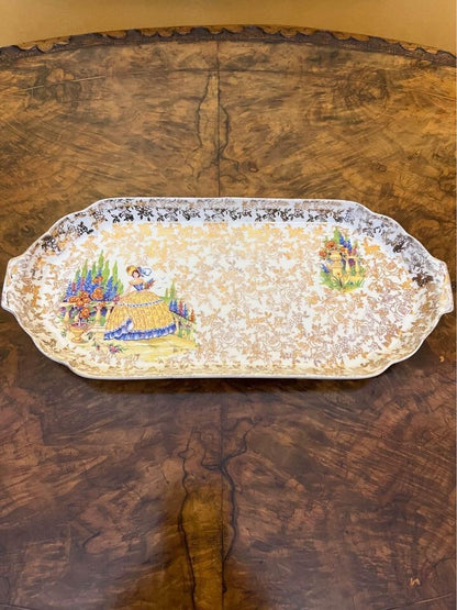 Vintage Empire Lady Crinoline Sandwhich Tray 