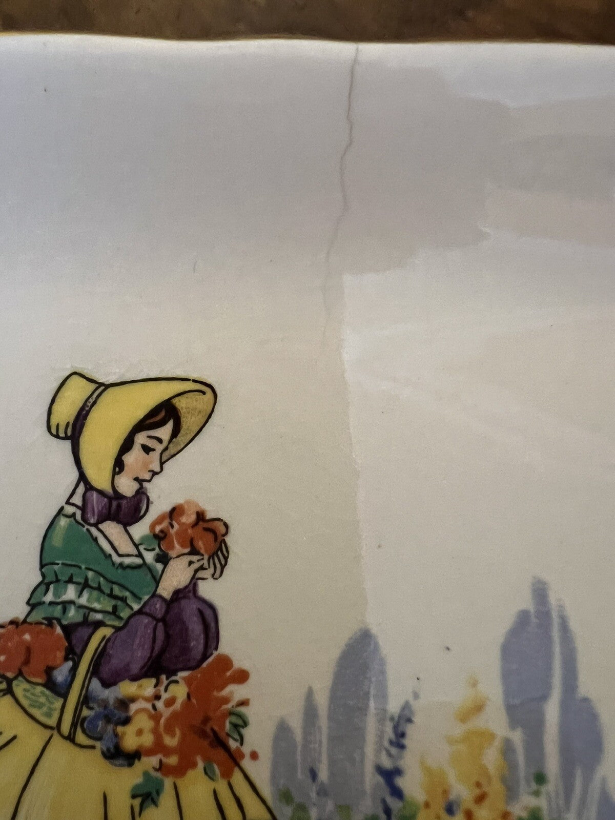 Vintage Falcon Ware Crinoline Platter