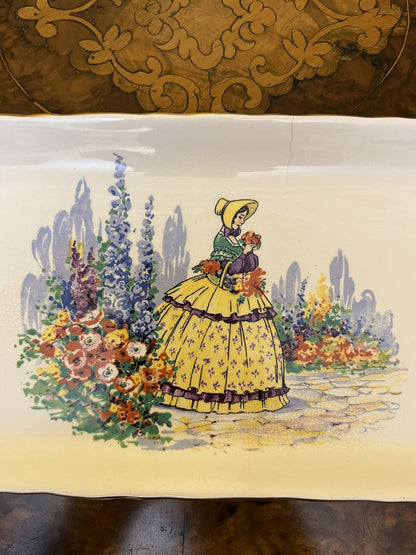Vintage Falcon Ware Crinoline Sandwich Platter