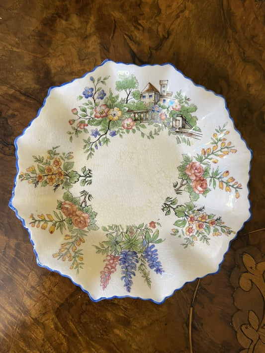 Vintage Floral Small Trinket Dish 