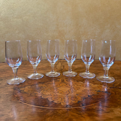 Vintage Glass Port Shot Glasses Set Of Six 