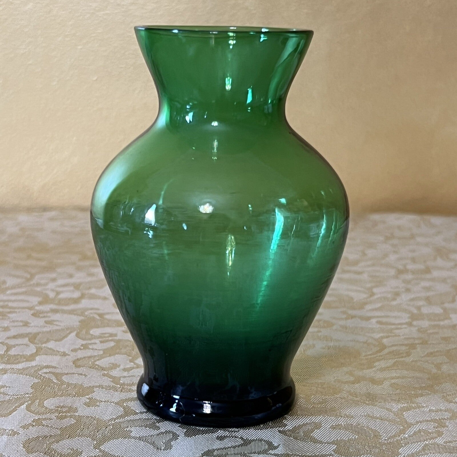 Vintage Green Glads Small Vase 