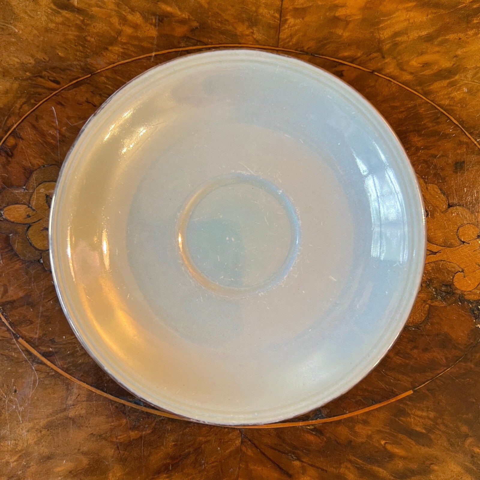 Vintage Grindley Pearl Light Aqua/Cream Demitasse Saucer 