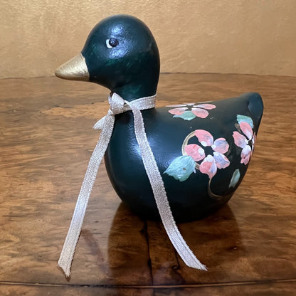 Vintage Hand Painted Wooden Duck 