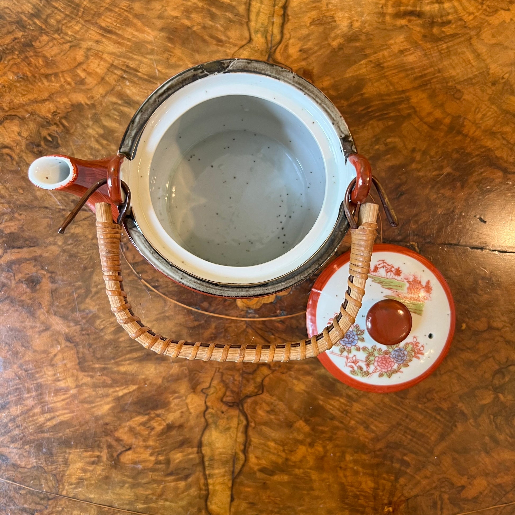 Vintage Japanese Geisha Print Tea Pot 
