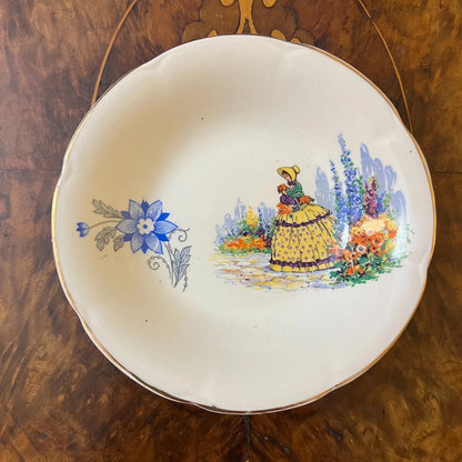 Vintage Lady Crinoline Small Bowl Dish