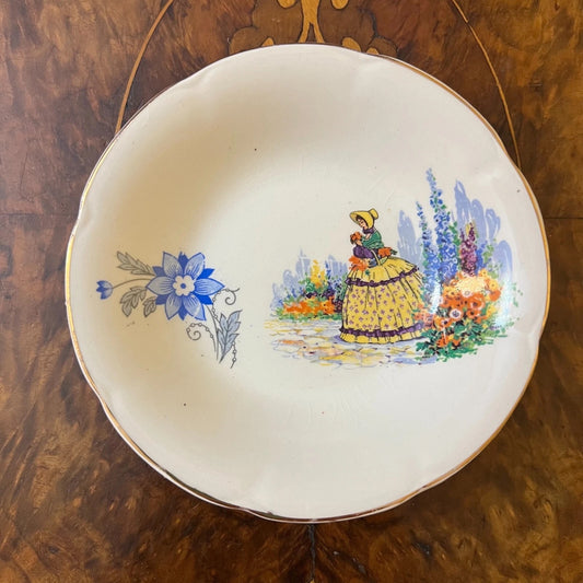 Vintage Lady Crinoline Small Bowl Dish