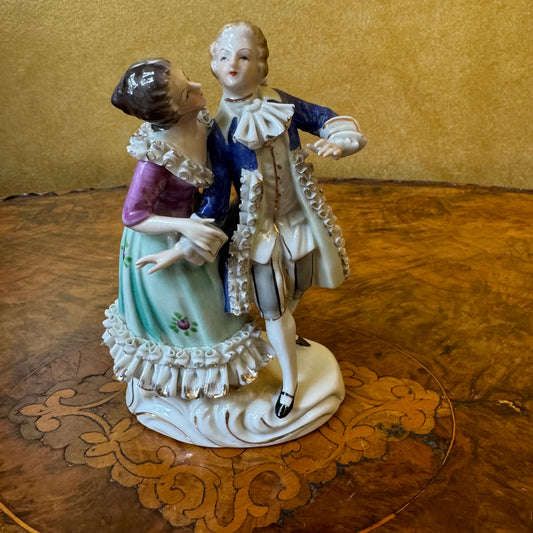 Vintage Lady & Man Porcelain Figurine 
