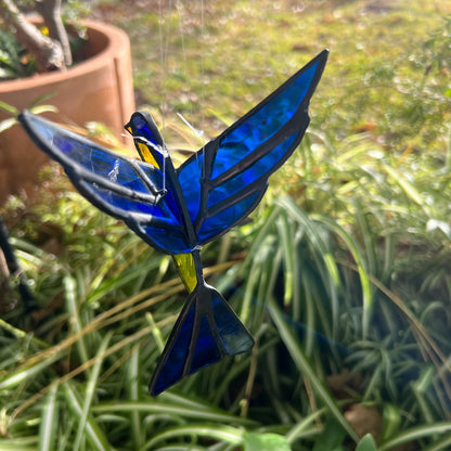 Vintage  Lead Light Fairy Swallow Bird Hanging