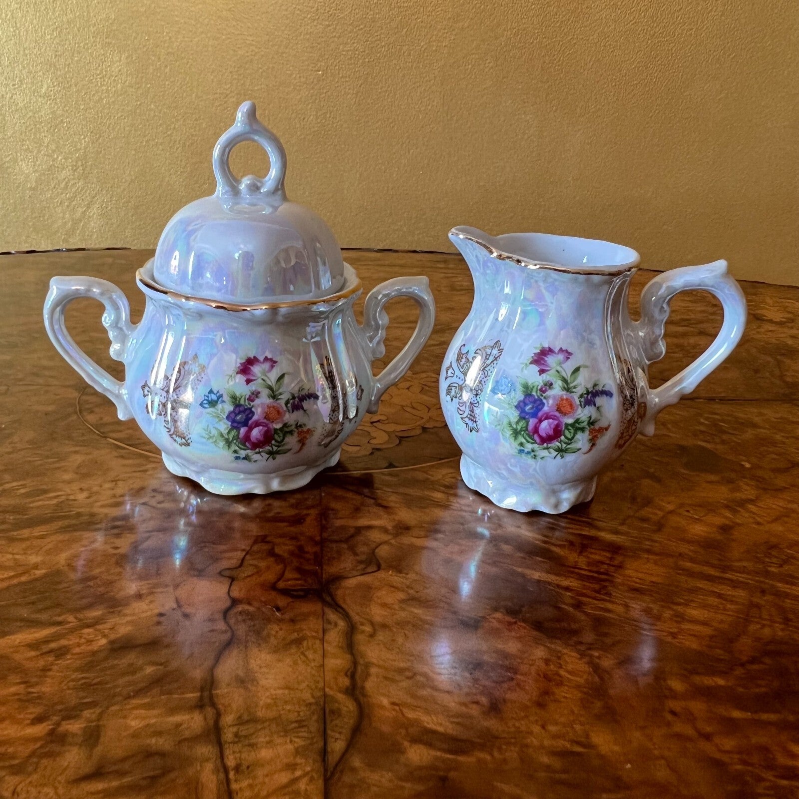 Vintage Lustreware Japanese Milk & Sugar 