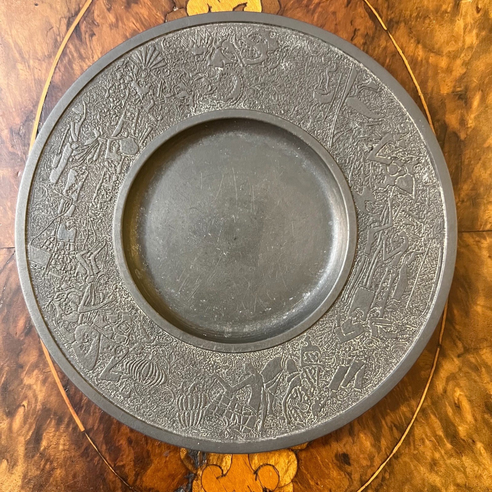 Vintage Malaysia Selangor Pewter Plate 