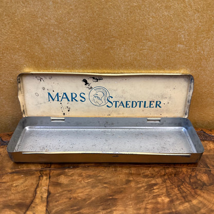 Vintage Mars Staedtler Trojan Tin Pencil Box Made in Germany Prior to WWII