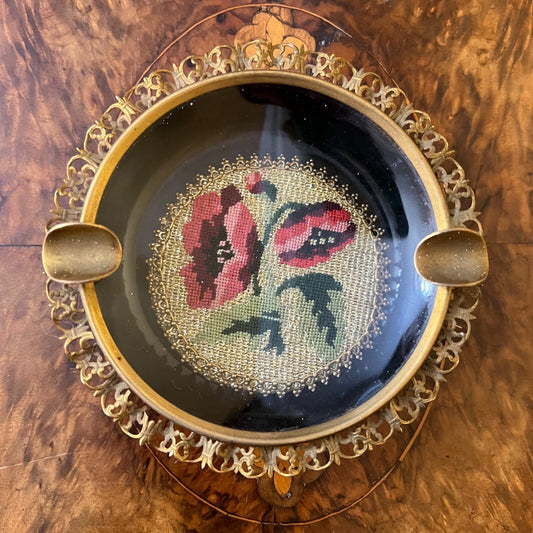 Vintage Metal Detail Ashtray