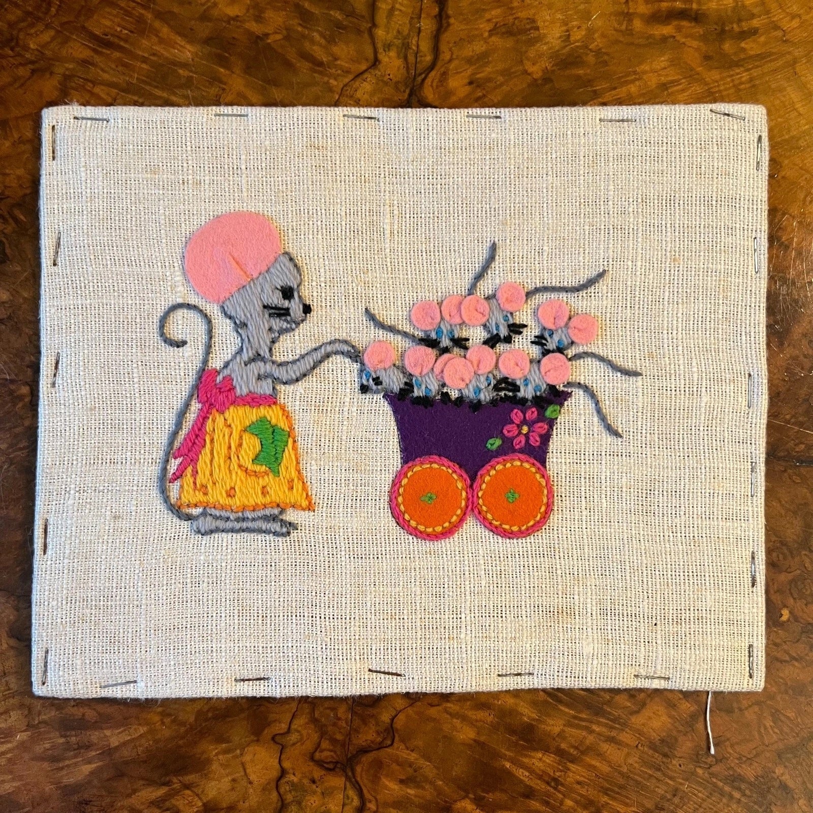 Vintage Mouse Long Stitch Tapestry