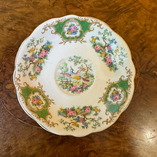 Vintage Old Foley Broadway Print Saucer 