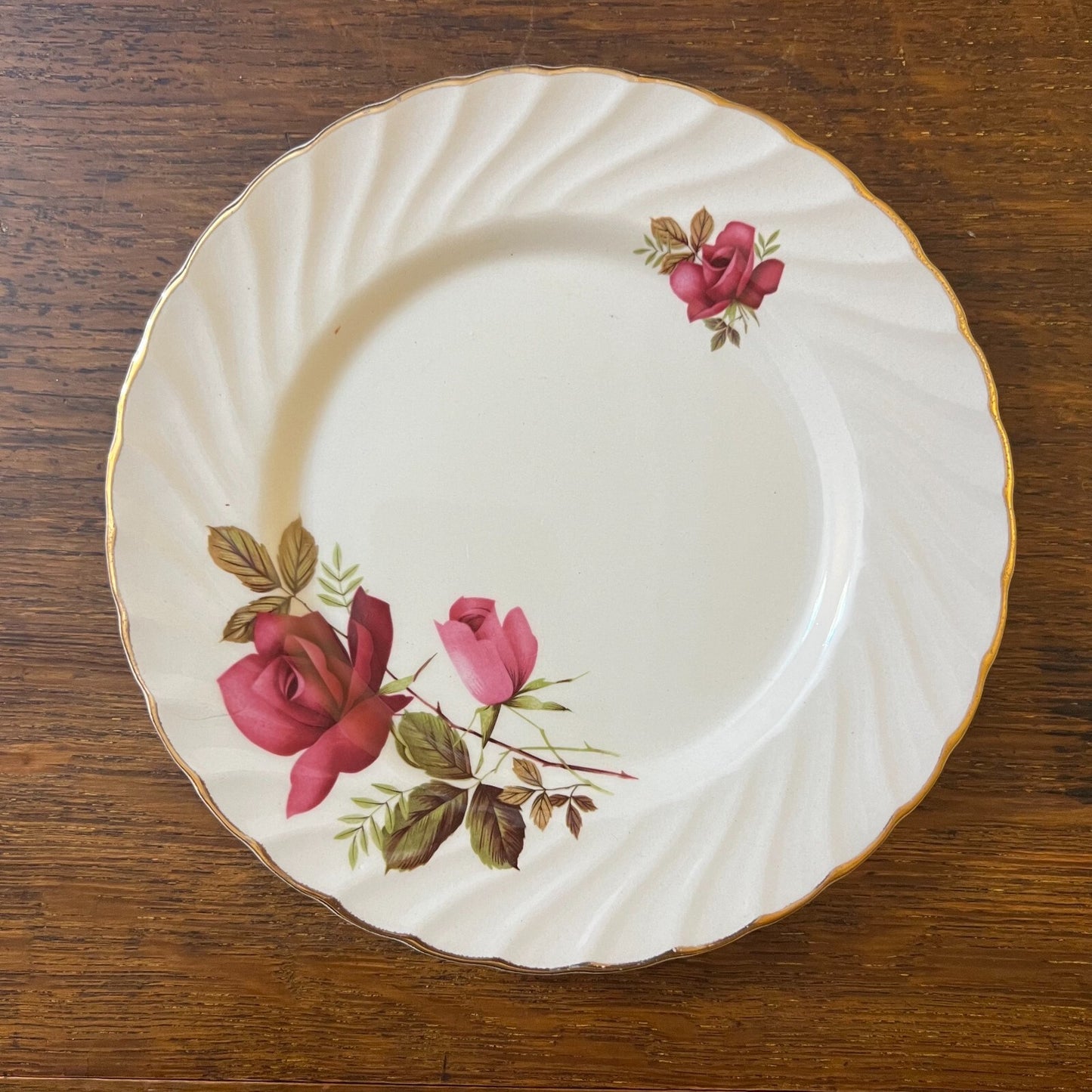 Vintage Old Foley James Kent Rose Print Side Plate 