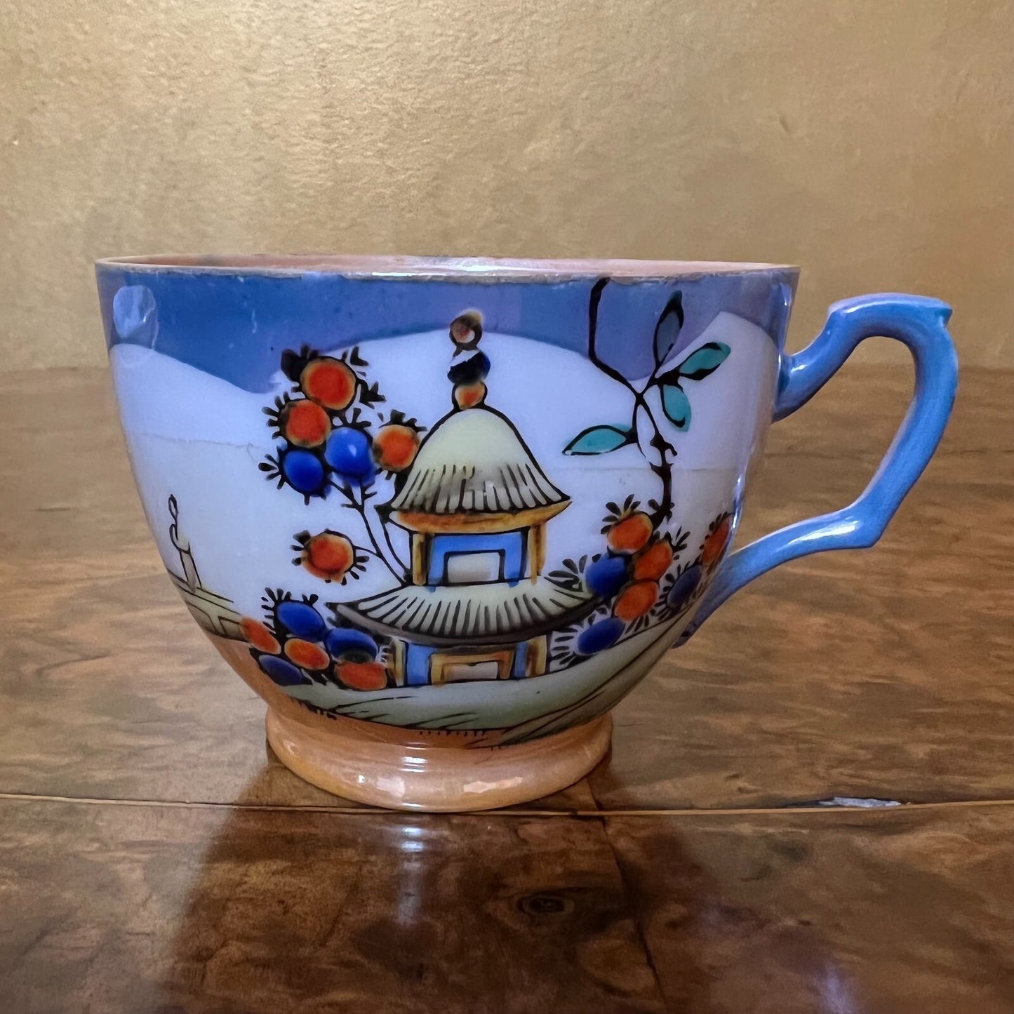 Vintage Oriental Tea Cup Trio 