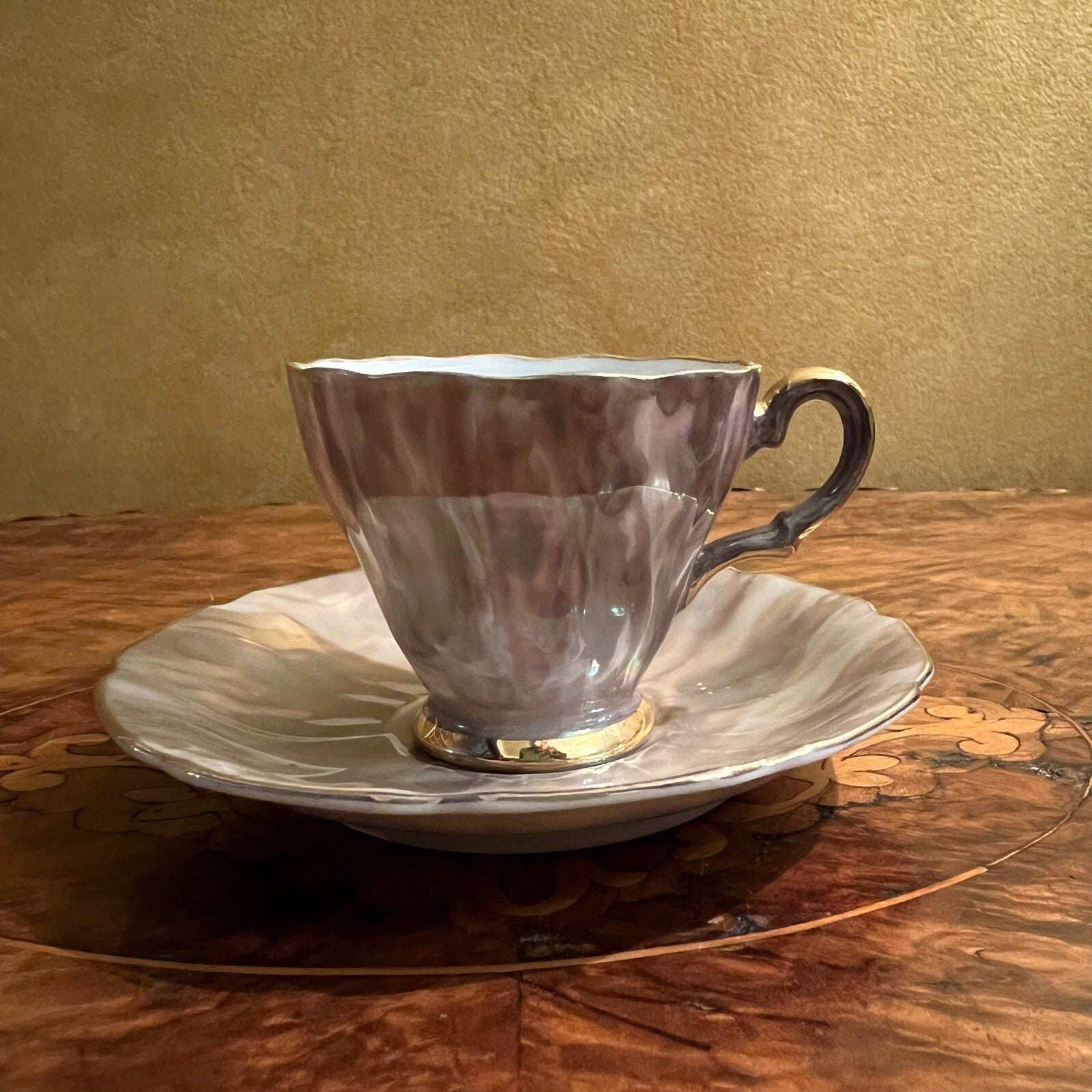 Vintage Pearl Demitasse Coffee Cup & Saucer 