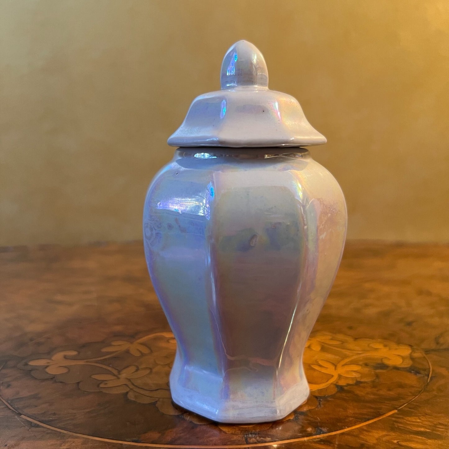 Vintage Pearl Lustreware Small Jar 