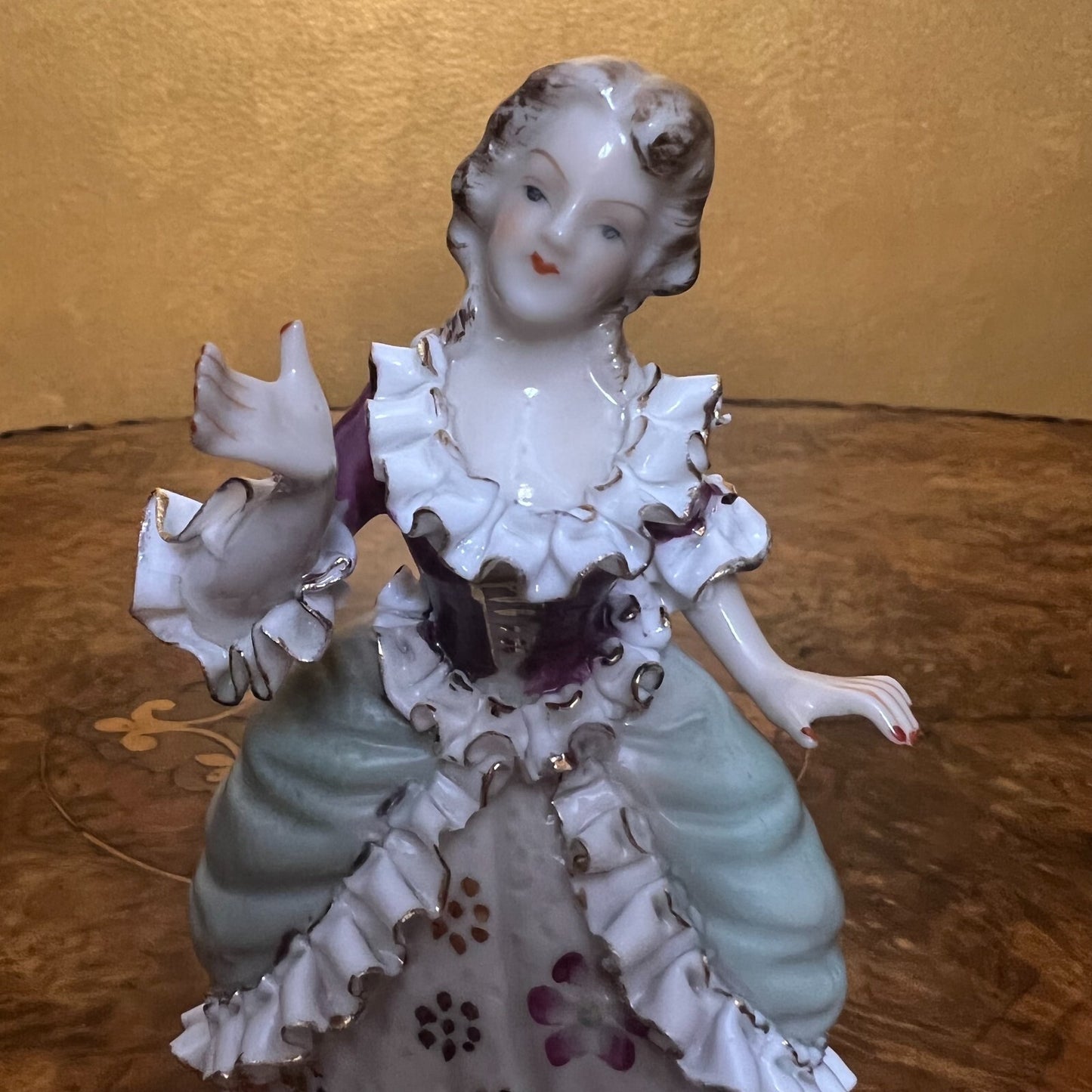 Vintage Porcelain Lady Ornament 