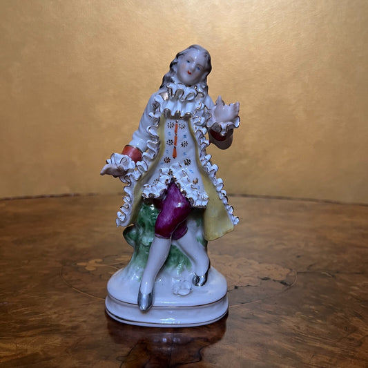 Vintage Porcelain Man Figurine 
