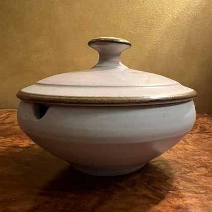Vintage Pottery Small Floral Soup Taureen