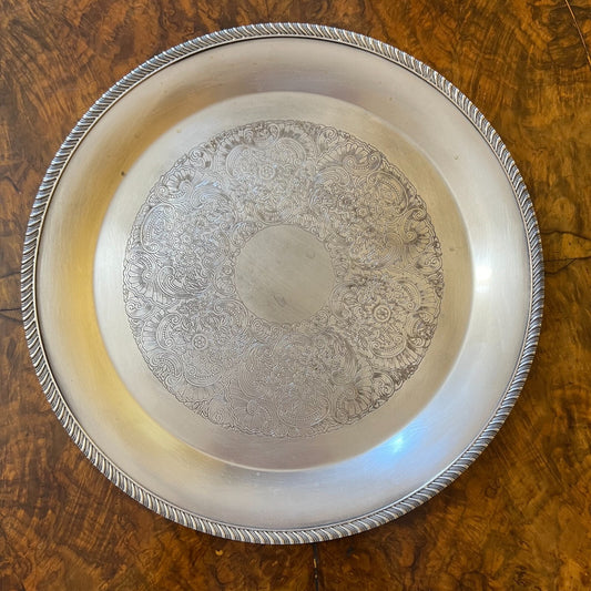 Vintage Rodd Hecworth Silver Plated Round Tray 
