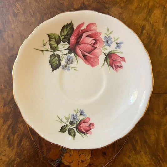 Vintage Royal Vale Pink Rose Saucer