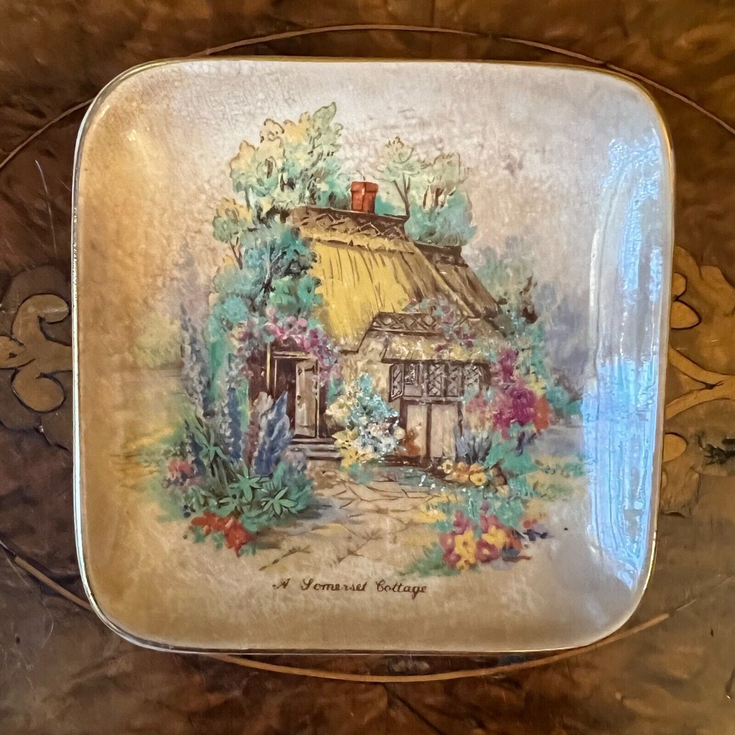 Vintage Sandland Ware A Cottage Homestead Small Dish 