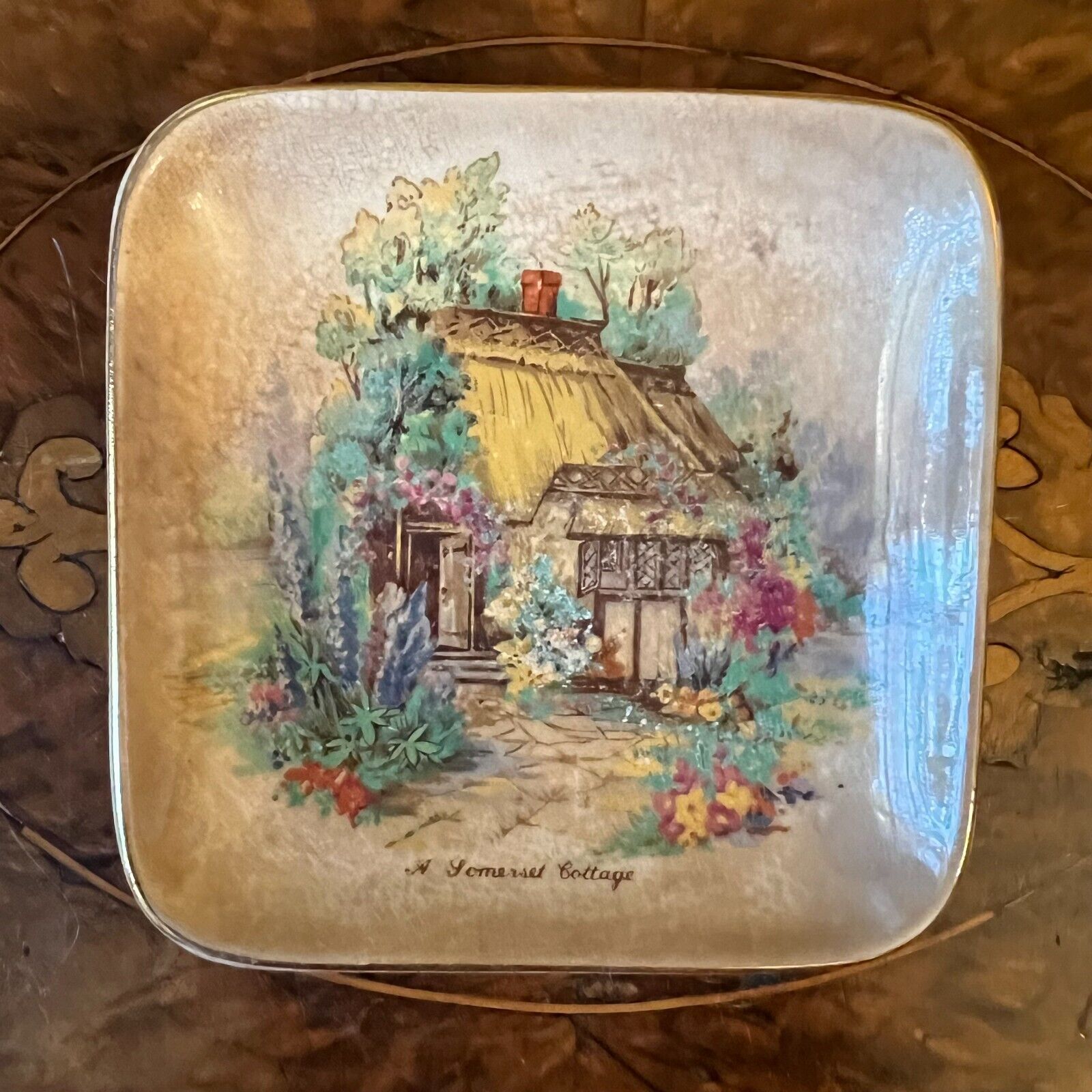 Vintage Sandland Ware A Cottage Homestead Small Dish 