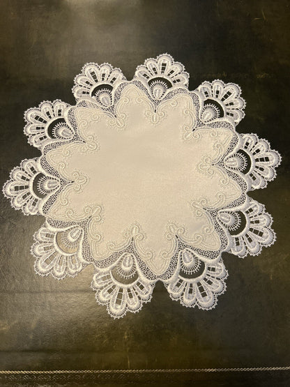 Vintage Scalloped Edge Doily 
