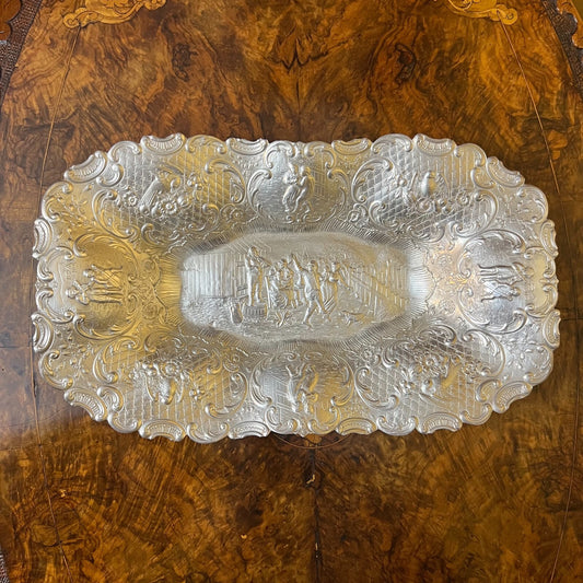 Vintage Silver Embossed Display Bowl 