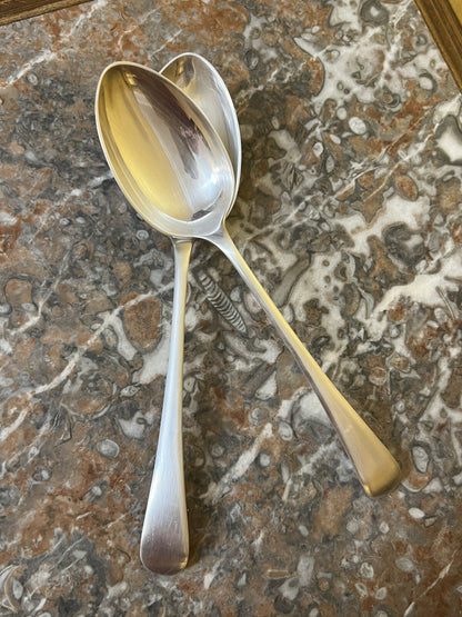 Vintage Silver Plated Large Spoons Pair