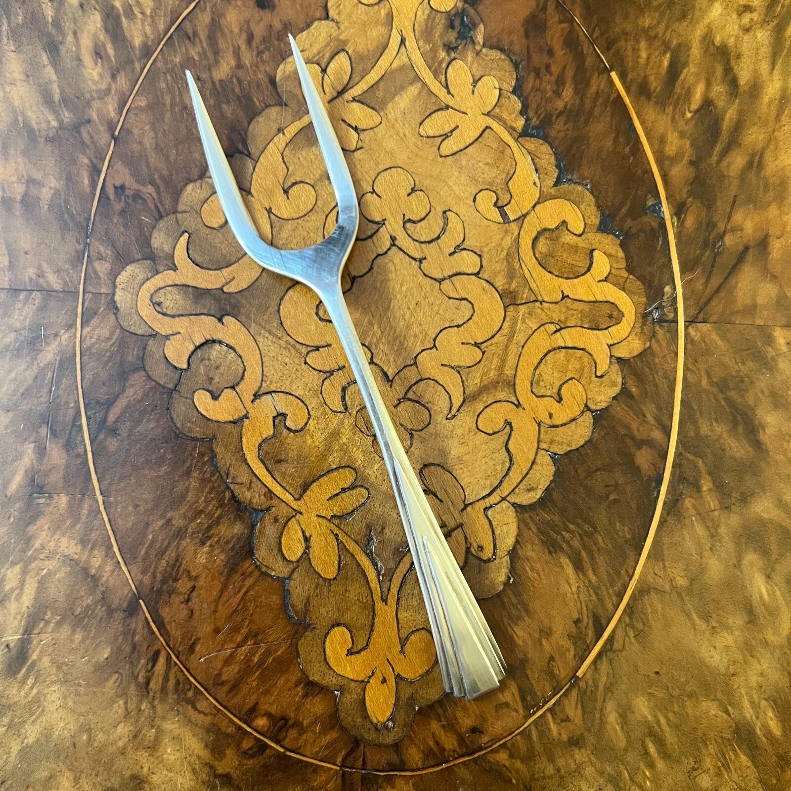 Vintage Silver Plated Meat Or Bread Fork 