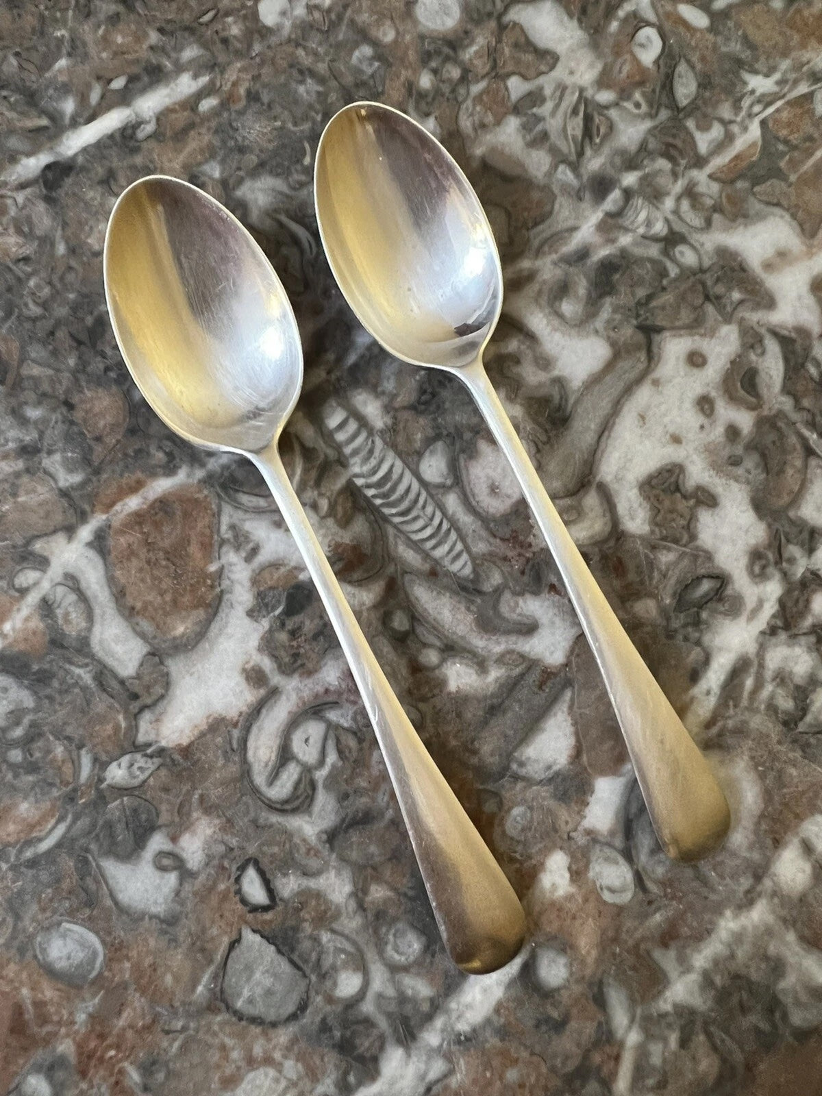 Vintage Silver Plated Teaspoons Pair 