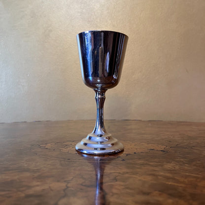 Vintage Silver Plated Wine Glasses Set 