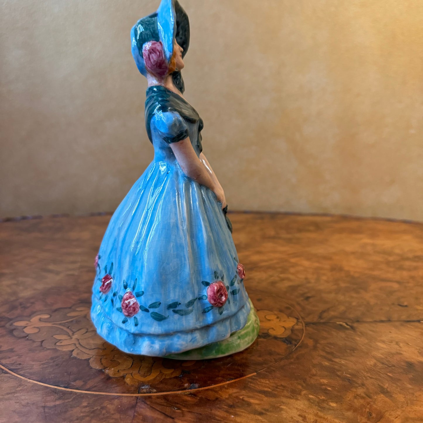Vintage Spring Lady Porcelain Stautue