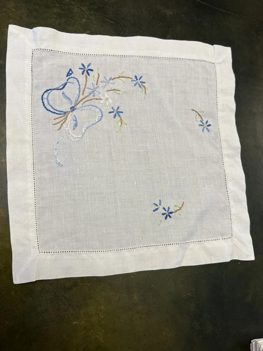 Vintage Square Embroidery Doily