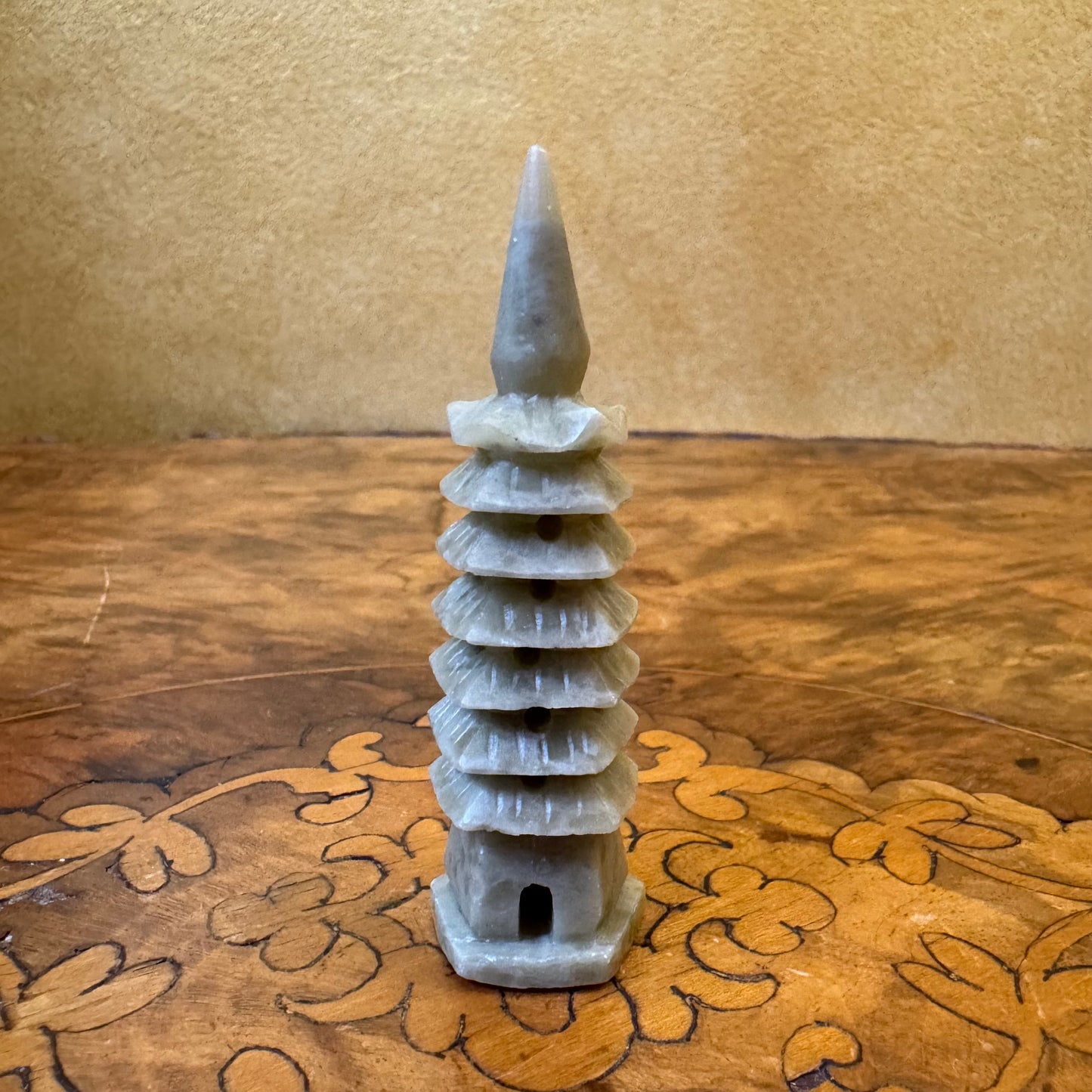 Vintage Stone Carved Miniature Pagoda