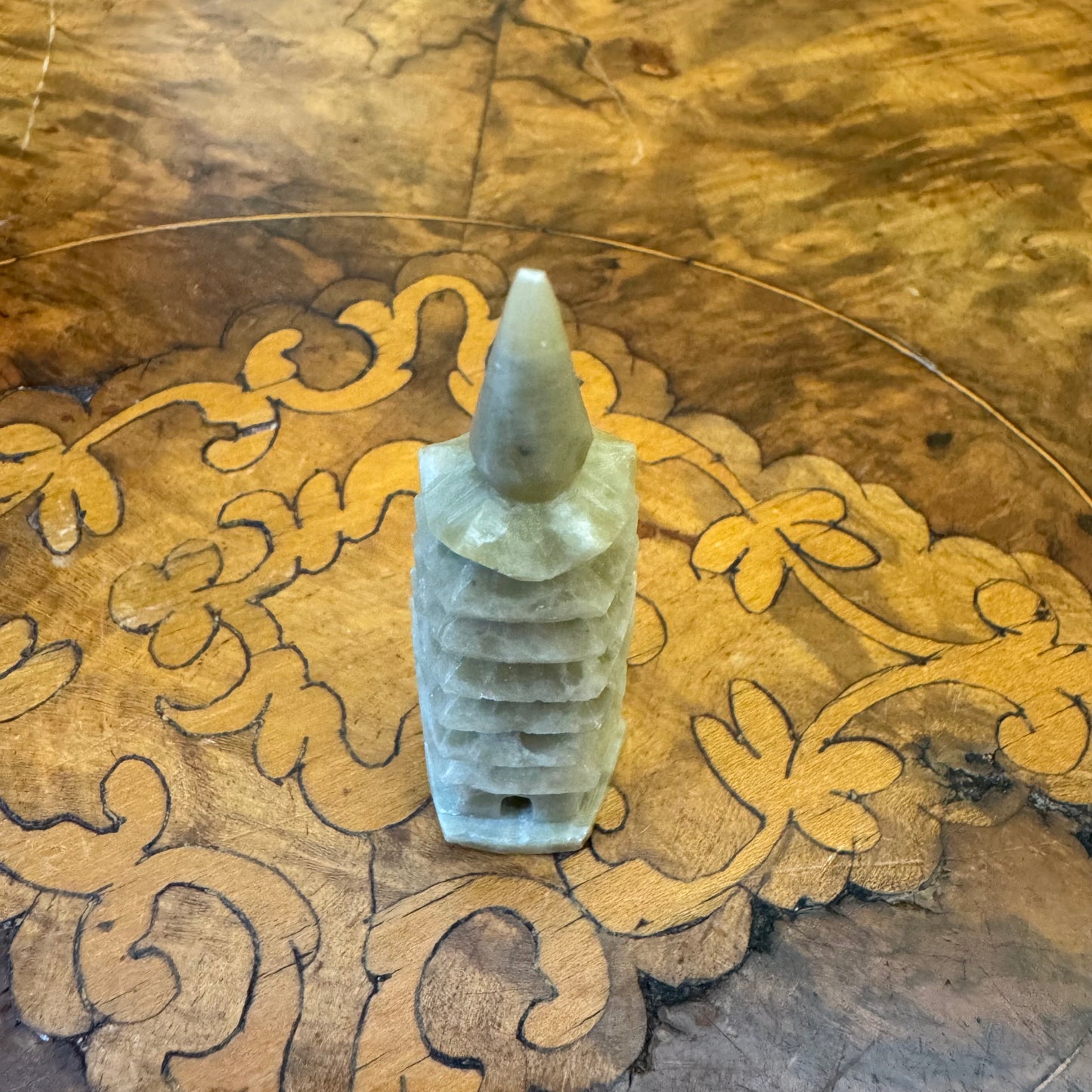 Vintage Stone Carved Miniature Tower 