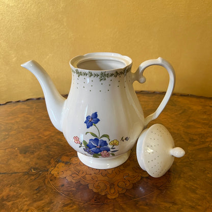 Vintage Violets Print Tea Pot