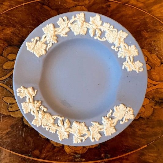 Vintage Wedgwood Blue Jasperware Small Ashtray
