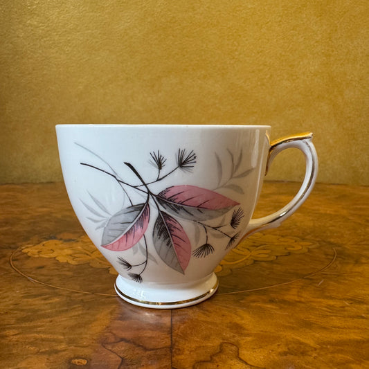 Vintage Windsor Pink Grey Tea Cup 