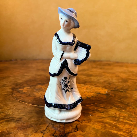 Vintage Women Musician Figurine Statue 