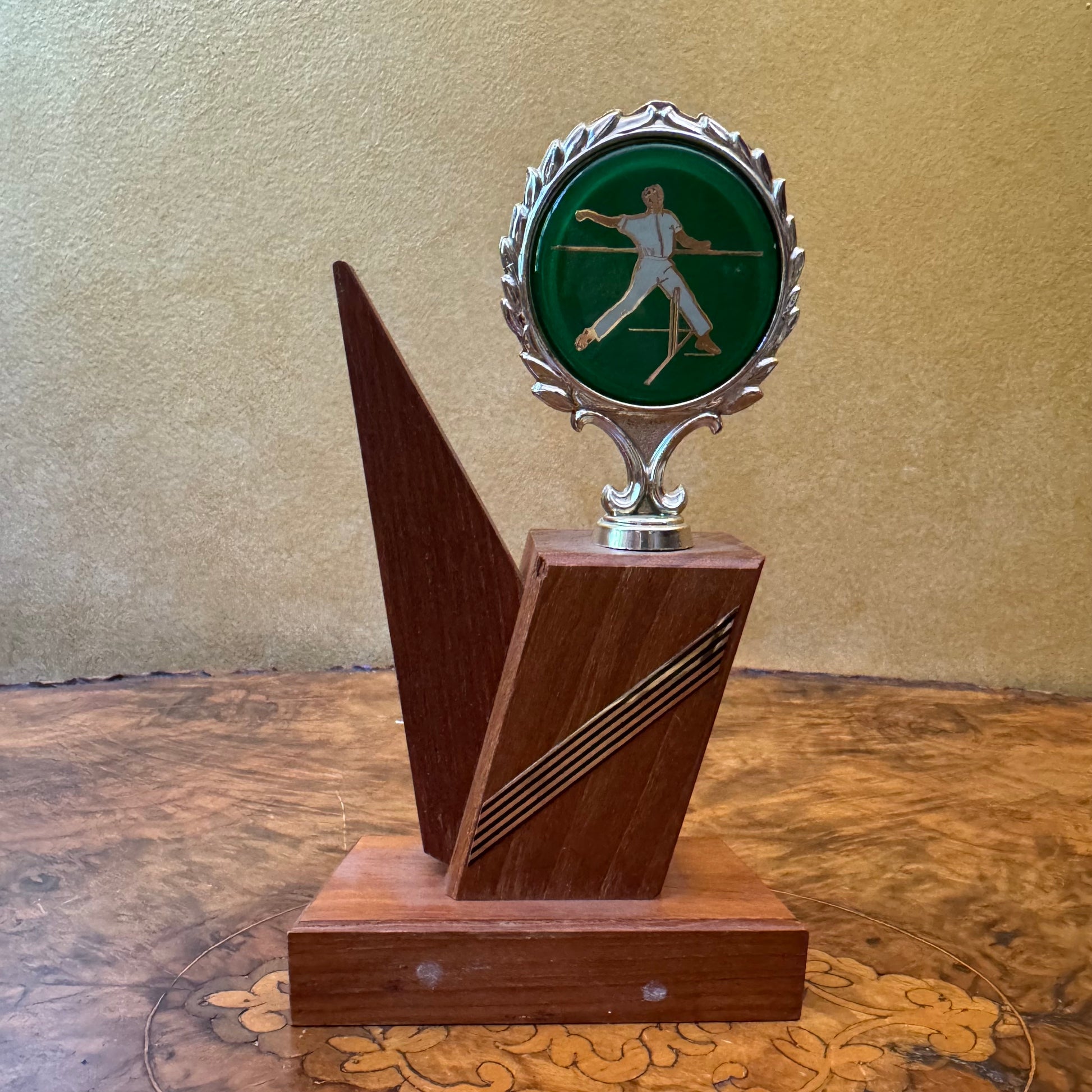 Vintage Wooden Sports Trophy 