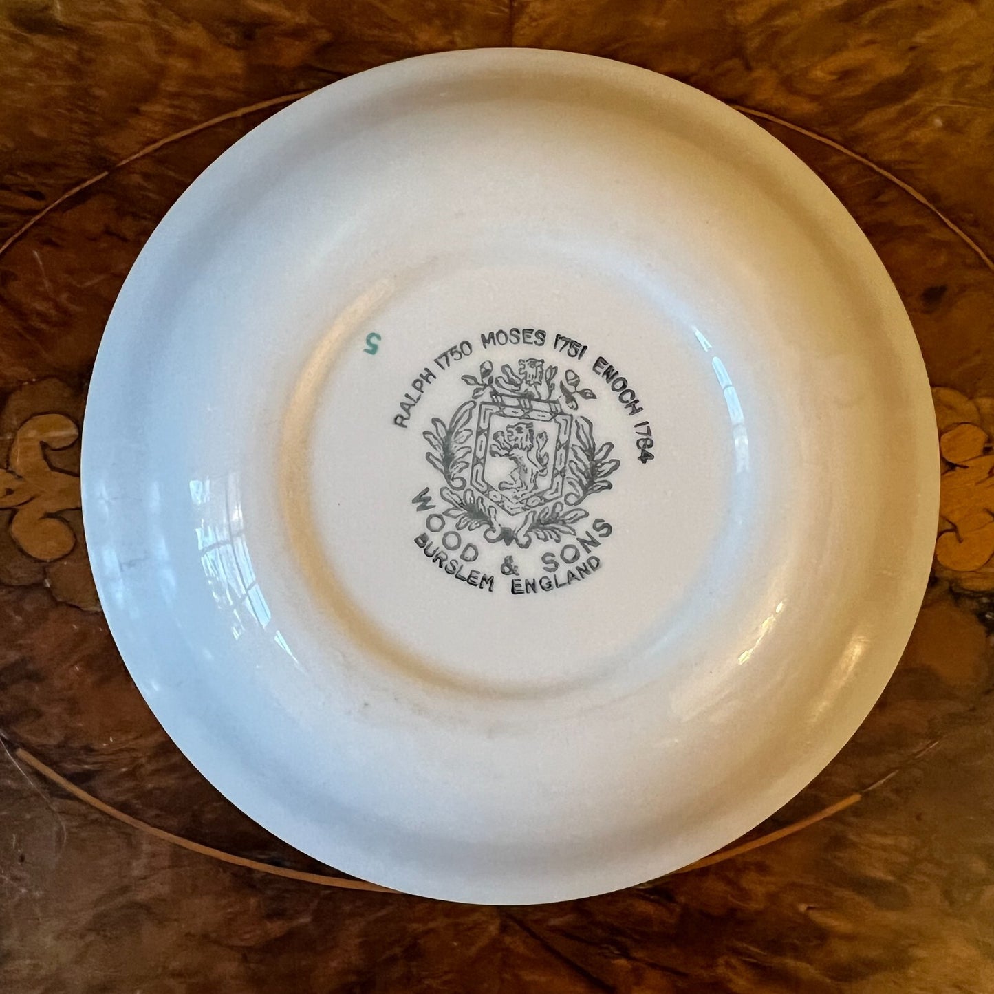 Vintage Woods & Sons Red Rose Print Dish