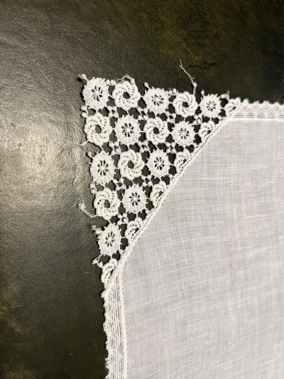 White Lace Square Doily 