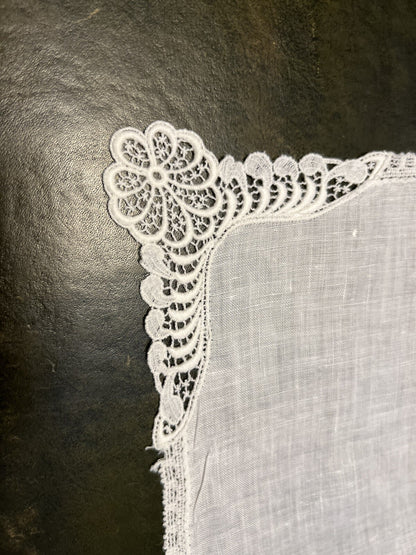 White Linen Square Doily 