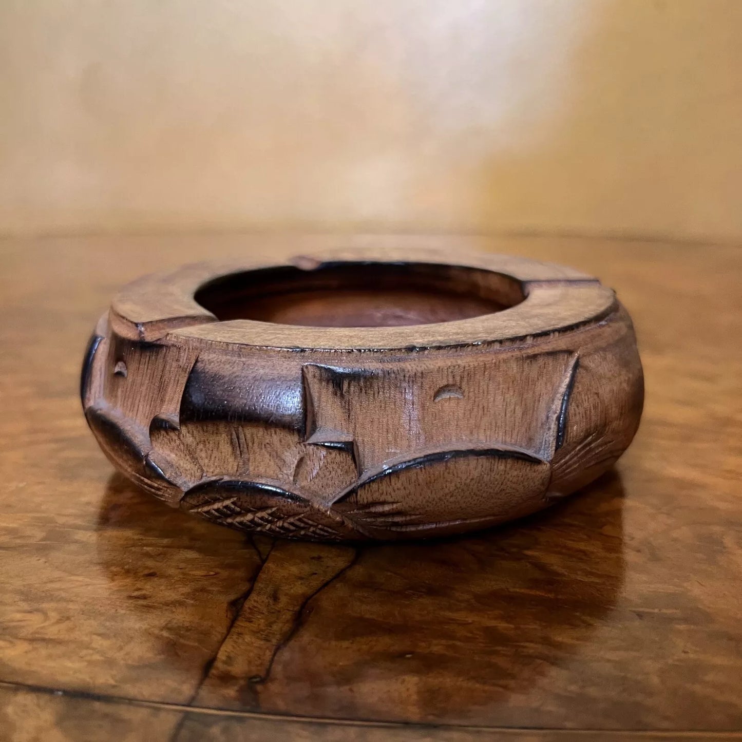 Vintage Bali Wooden Ashtray